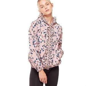 Kate Spade New‎ York Live Colorfully Floral Ruffle Windbreaker Jacket Size S